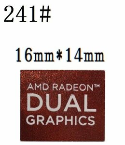 241# 【AMD RADEON DUAL】エンブレムシール　■16*14㎜■ 条件付き送料無料