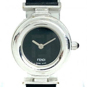 FENDI(フェンディ) 腕時計 - 320L レディース 社外ベルト 黒×ダークグレー