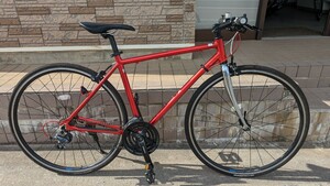 赤いクロスバイク 3×8s 700×28c 宮城県 手渡し限定