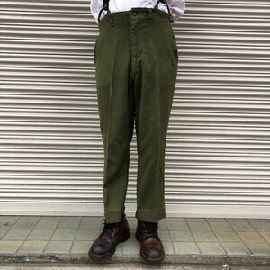 50s US Army M-1951 FIELD TROUSERS WOOL 米軍実物 M-51 ウール トラウザーズ パンツ 40s スラックス ミリタリー M-65 カーゴパンツ W88cm