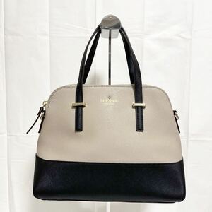 和207★ kate spade NEWYORK ケイトスペードニューヨーク ハンドバッグ バイカラー レディース グレー ブラック