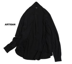 アルチザン ARTISAN 上質 シルク100% 切り替え カーディガン 11