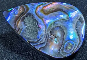 ★真珠層が美しい　アバロンシェル　24.8ct　螺鈿　ジュエリー　ルース　カボション 天然石