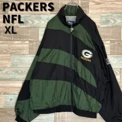 NFL パッカーズpackersレアデザインナイロンジャケット90s古着XL