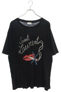 サンローランパリ SAINT LAURENT PARIS スモーキングプリントTシャツ 中古 BS99