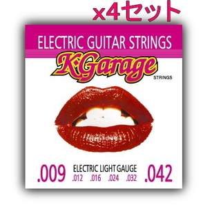 4セット K-GARAGE エレキギター弦 009-042