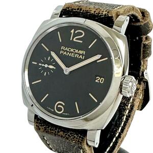 PANERAI/パネライ PAM00514 ラジオミール1940 3デイズ/3DAYS 腕時計 ステンレススチール/レザー(ダメージ加工) 手巻き 黒文字盤 メンズ