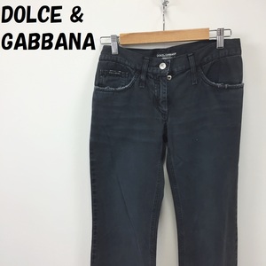 【人気】DOLCE & GABBANA/ドルチェ＆ガッバーナ ストレートパンツ ブラック サイズ38 レディース/S4187