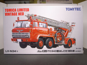 TOMYTEC / TLV 1/64 LV-N24b 日野 ＫＢ３４３型 はしご付き消防車 小山市消防署 (80年式) 希少美品