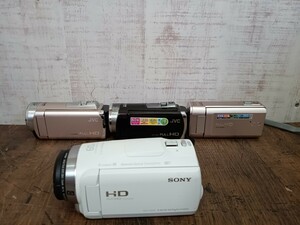 必見!!　ビデオカメラ　デジタルビデオカメラ　まとめ　4点　SONY　ソニー　HDR-CX680 Handycam ハンディカム　JVC　ジャンク