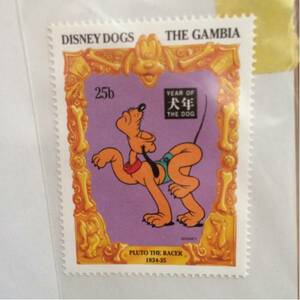 未使用★プルート☆切手★外国☆THE GAMBIA★犬年 1934-1935