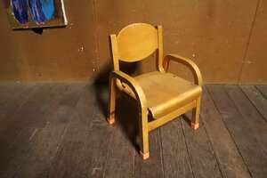 レトロ 学校 幼稚園 椅子 チェア/アンティーク ビンテージ ヴィンテージ イス 子供 木製