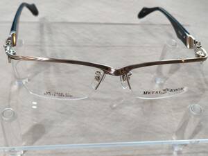 Metal Edge メタルエッジ クロム系　 眼鏡フレーム ME-1039-1 ナイロール 　トライバルデザイン　かっこいいメガネ　シルバー　ロズビー好