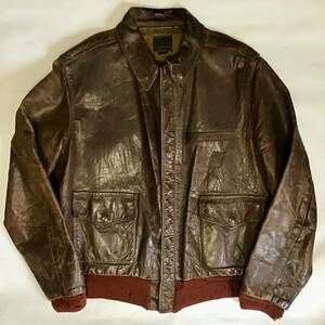 超SPECIAL 実務 幻 赤リブ A-2 Aero Leather 40s WW2 大戦 米軍 USAF AIR FORCE Vintage 実物 フライト 42-15142-P / LEVIS 501 506 507 XX