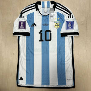 2022 22 アルゼンチン代表 リオネル・メッシ 選手用 オーセンティック バルセロナ カタール W杯 新品 Argentina Messi Qatar Barcelona New