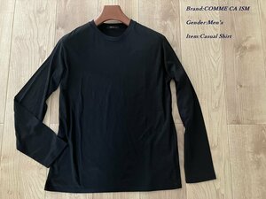 新品サンプル COMME CA ISM コムサイズム 無地 ロングスリーブTシャツ 05ブラック Mサイズ 9999
