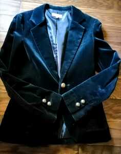 プーラフリーム 黒 ブラック ジャケット ベルベット調 サイズ1☆おまとめ落札送料分割引♪