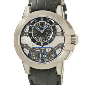 【3年保証】 ハリーウィンストン オーシャン プロジェクト Z11 OCEABD42ZZ001 合金 スケルトン 黒 青 限定 自動巻き メンズ 腕時計