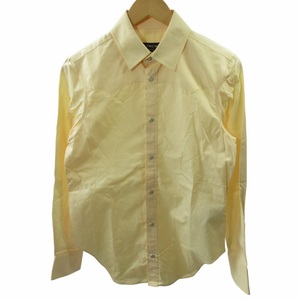バレンシアガ BALENCIAGA ウエスタンシャツ ワークシャツ イタリア製 長袖 黄 イエロー 38 約Sサイズ 0404 メンズ