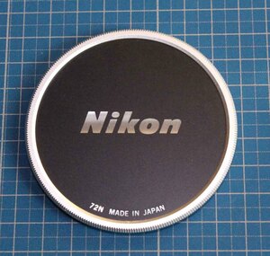 [eiA54]ニコン レンズキャップ 72mm nikon LENS CAP 前蓋 メタルキャップ スクリュー　72N レトロ