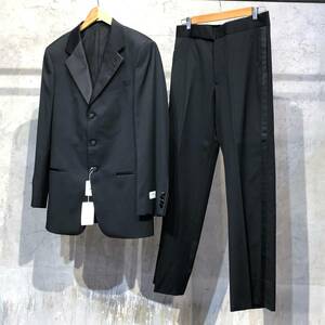 【最高級】定価35万円 ARMANI COLLEZIONI 3B セットアップ スーツ ドレス 48 テーラードジャケット ブラック アルマーニ コレツォーニ