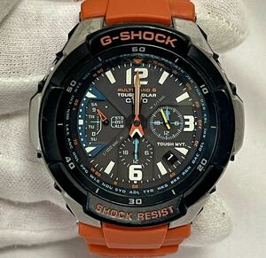 1円〜① カシオ G-SHOCK スカイコックピット 電波ソーラー GW-3000M-4A 腕時計