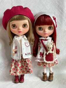 Blythe outfit ＊赤のお洋服＊編みぐるみセット