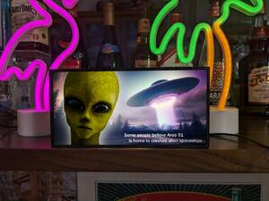 エイリアン UFO 宇宙人 SF ホラー エリア51 未知との遭遇 ミニチュア サイン ランプ 照明 看板 置物 雑貨 ライトBOX 電飾看板 電光看板