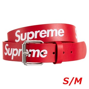 ★新品★Supreme Repeat Leather Belt Red S/M[SS22]