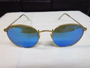 ｍ3615 美品　レイバンRay Ban P　サングラス　イタリア製　R POLARIZED RB 3447 ROUND METAL 112/4L 50□21 145 3P