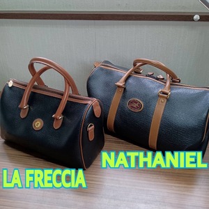 鞄 ◆LA FRECCIA　NATHANIEL ◆ ボストンバッグ 2点セット 旅行カバン トラベルBag ◆ 男女兼用 現状品
