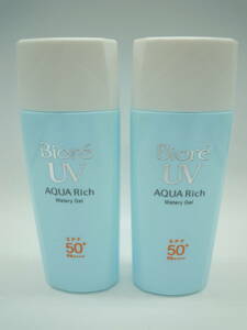 未使用品　花王　ビオレ さらさらUVアクアリッチウォータリージェル【SPF50】Biore UV AQUA Rich Watery GelGel【2本セット】顔 からだ用■