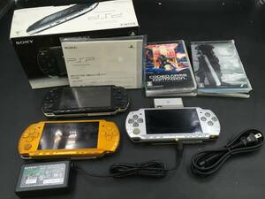 KT0425-110☆ジャンク SONY PSP PlayStationPortable 本体 まとめて ソフト 2点まとめて ゲーム 通電・動作未確認 