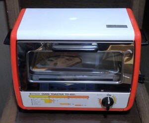 ビンテージ レトロポップ 日立オーブントースター TO-650 手動式 HITACHI 外箱 アンティーク レトロ レア 昭和レトロ 1980年代