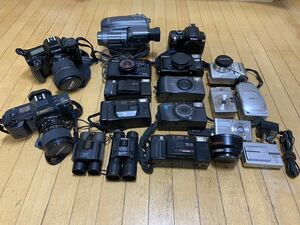 中古 Canon T70 キャノン 一眼レフ フィルムカメラ とその他19点まとめセット 現状品 / ジャンク品