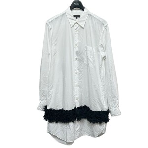 コムデギャルソンオムプリュス COMME des GARCONS HOMME PLUS　 2023AW ファー切替シャツL／S 商品番号：8071000131201-071S-BLM