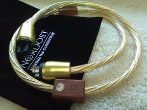 Nordost Odin Gold☆ 5N OFC 50Mシルバープレート パワーケーブル 1.5m 中古動作品