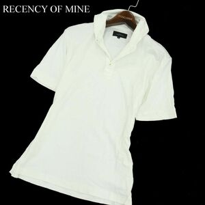 RECENCY OF MINE アバハウス 春夏 シルフィー スムース★ 半袖 ポロシャツ Sz.46　メンズ 白 日本製　A3T05230_5#A