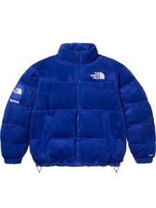 Mサイズ シュプリーム NORTH FACE Suede Nuptse ジャケット ダウン Supreme Jacket ノースフェイス 青