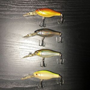 【保管品・中古品】Megabass/メガバス DEEP-X100 ディープX100 1996年 凹みリップ 4個セット 検索：伊東由樹 オールド 窪みリップ最終年