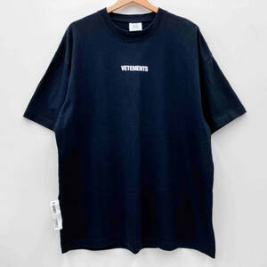 VETEMENTS ヴェトモン LOGO T-SHIRTS ブラック 2019AW UAH20TR611 BLACK サイズS ※外側タグ難有り（一部切られています）