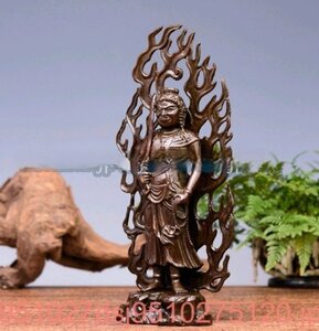 不動明王 純銅製 仏教 美術 高28cm 職人手作り 十二支守り本尊