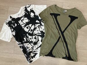 Tシャツ3枚セット(ユニクロ2、H＆M)パンク系、ロック調　サイズS 美品