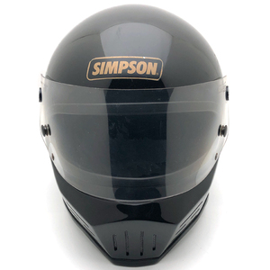 送料無料 純正シールド付 SIMPSON M32 BLACK 60cm/シンプソン黒ブラックビンテージヘルメットsuper bandit9スーパーバンディット13m30m61