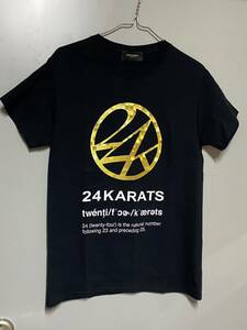 レア品！24karats Diggers 24カラッツ 半袖 カットソー Tシャツ Sサイズ 黒 新品未使用品 評価100% ! 本人確認済！
