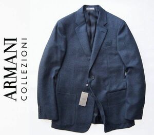 ◆本物◆ARMANI COLLEZIONI◆上質ホームスパン生地2釦ジャケット50 新品