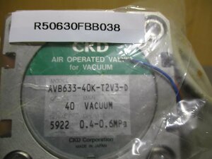 新古 CKD AIR OPERATED VALVE FOR VACUUM AVB633-40K-T2V3-D 高真空用エアオペレイトバルブ(R50630FBB038)