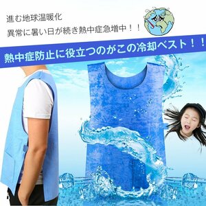 送料無料 クールベスト 冷える 男女 夏 介護 クール 冷感 爽快ベスト 空調 服 作業服 涼しい ひんやり 涼感 現場 工事 警備 熱中症 ny155