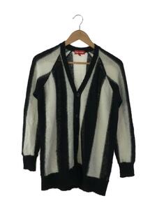 Supreme◆13AW/Striped Mohair Cardigan/カーディガン/S/モヘア/ブラック/ストライプ/