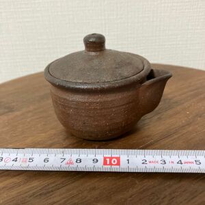備前焼 備前宝瓶 煎茶道具 在銘 分銅印　金重陶陽　宝瓶 茶道具 小ぶり　急須 